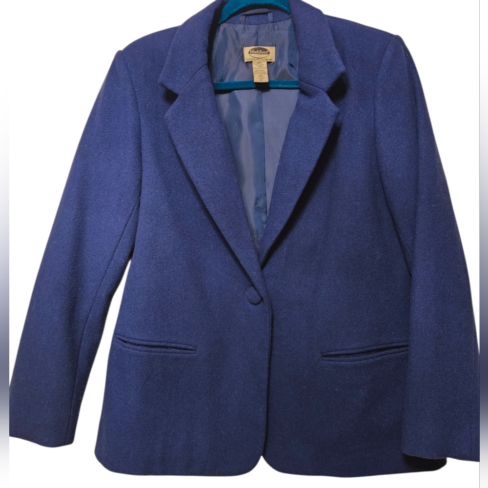 Vuntage Mark Reed Blue Wool Coat Jacker Blazer Sz.10P Petite